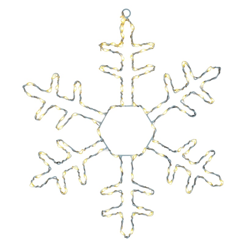 Holiday Bright Lights Indoor/Outdoor LED 18 Micro Snowflake Hexagon Style B – Warm White