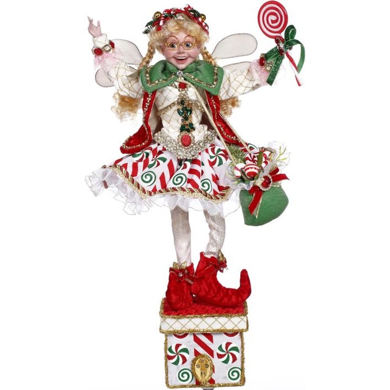 Mark Roberts Christmas 2023 Peppermint Party Fairy Stocking Holder – 20.5 Inches