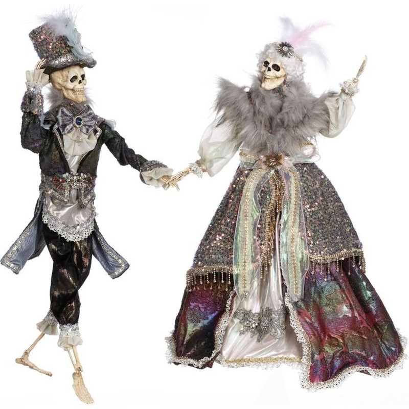 Mark Roberts Fall 2023 Ritzy Skeleton Figurine, Large 31” Assortment of 2