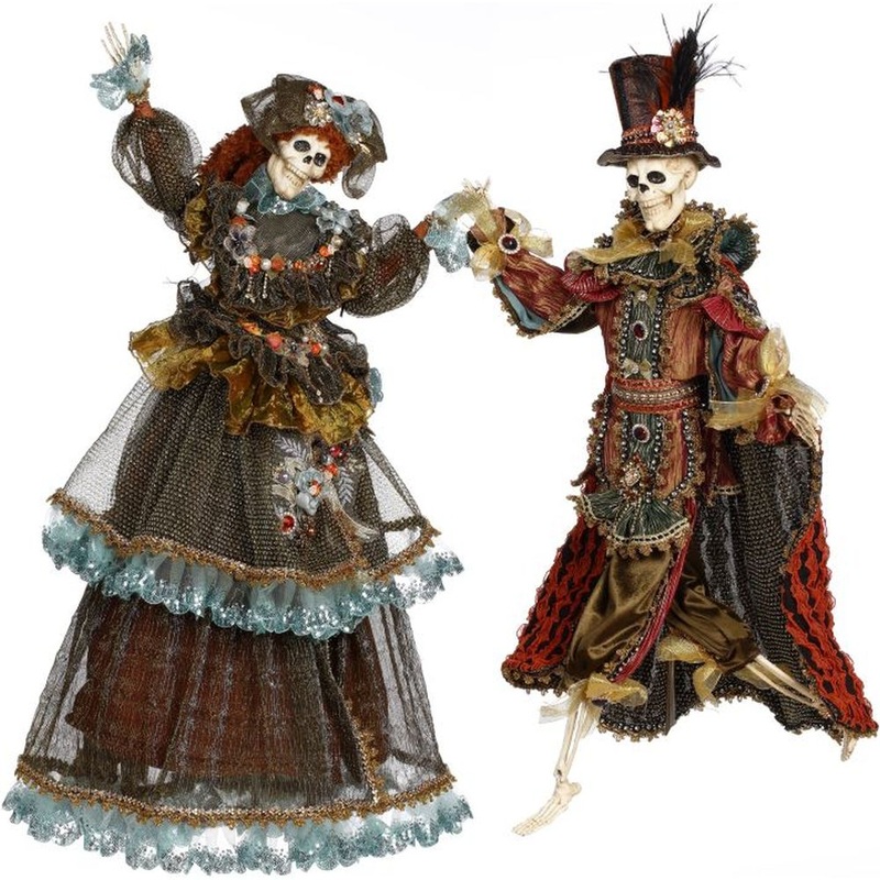 Mark Roberts Fall 2023 Stately Skeleton Figurine, Large 29-31”, Assortment of 2