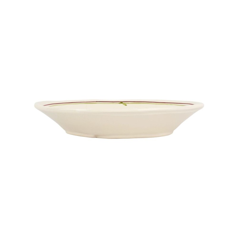 Vietri Lastra Fiori di Bosco Pasta Bowl, 8.75 Stoneware Handmade Spaghetti/Soup Shallow Dish, White