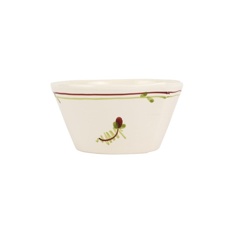 Vietri Lastra Fiori di Bosco Stacking Cereal Bowl – 6 Stoneware Breakfast Snack Fruit & Soup Dish