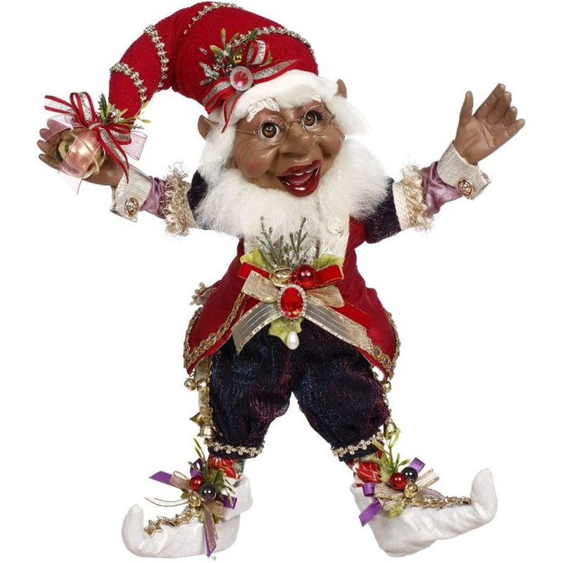 Mark Roberts Christmas 2023 African American Believe Elf Figurine, Medium 16.5”