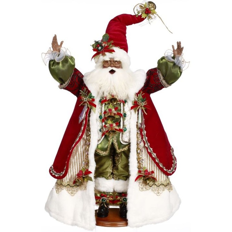 Mark Roberts Christmas 2023 African American Holly & Ivy Santa Figurine 24.5”