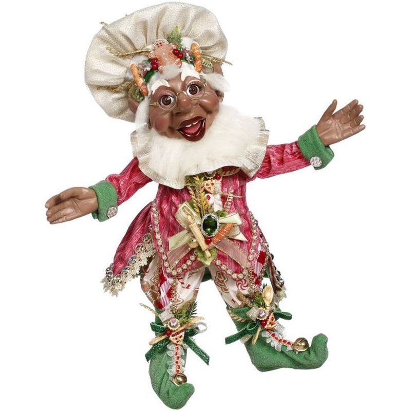 Mark Roberts Christmas 2023 African American Pastry Maker Elf, Medium 18”