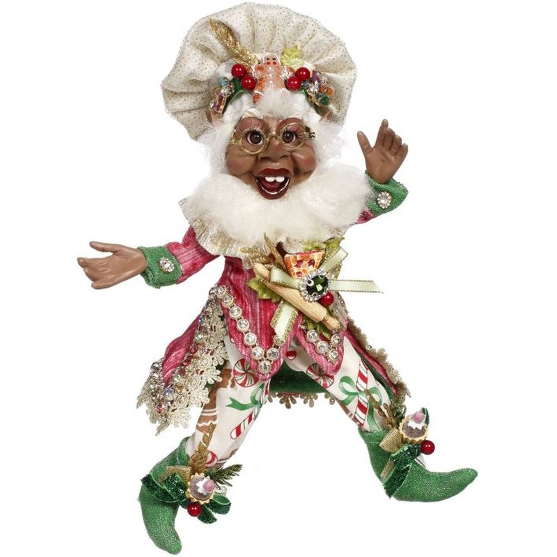 Mark Roberts Christmas 2023 African American Pastry Maker Elf, Small 10”