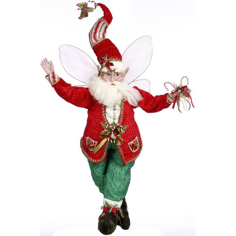 Mark Roberts Christmas 2023 Candy Cane And Holly Fairy Figurine – 38 Inches