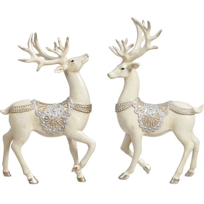 Mark Roberts Christmas 2023 Elegant Deer Figurine 12” Assortment of 2