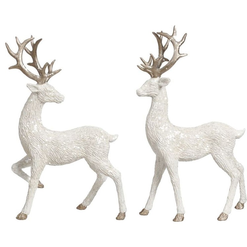 Mark Roberts Christmas 2023 Elegant Sparkling Deer 18”, Assortment of 2