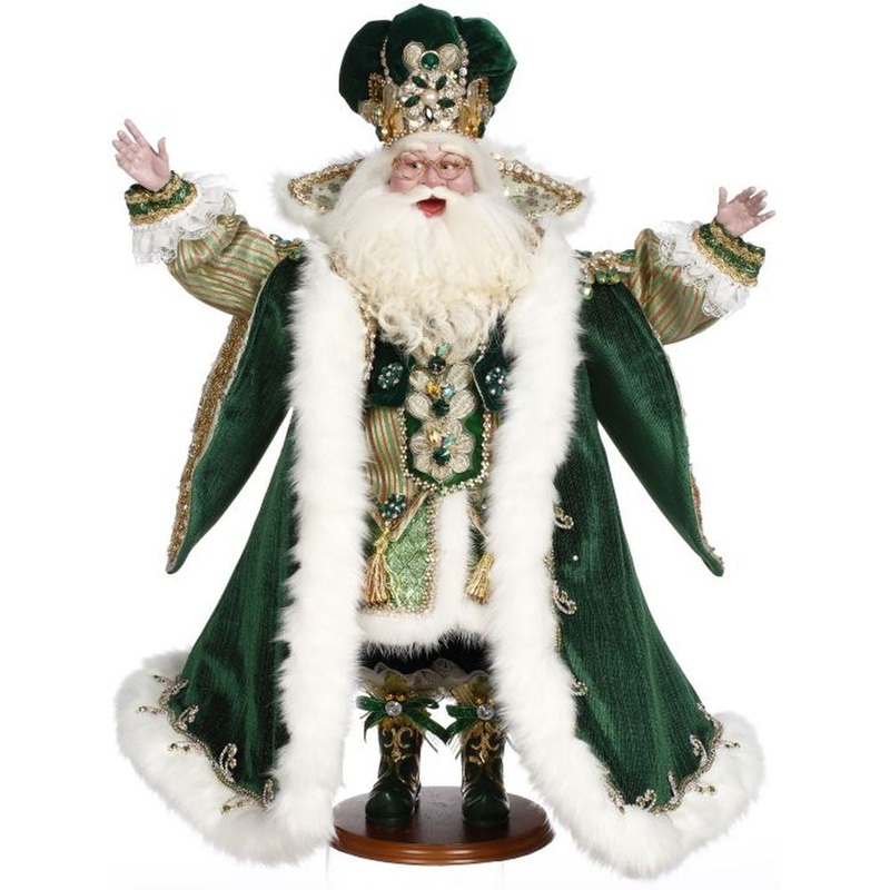 Mark Roberts Christmas 2023 Emerald Sparkle Santa Figurine – 27 Inches