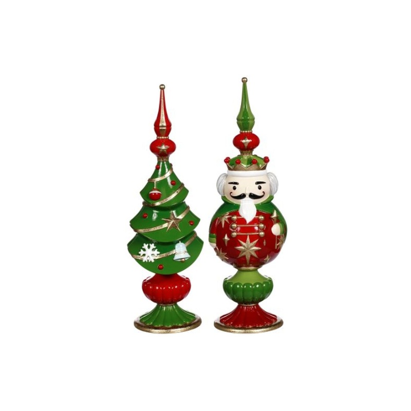 Mark Roberts Christmas 2023 Nutcracker &Tree Finial 13”, Assortment of 2