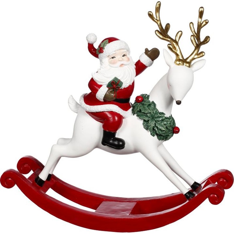 Mark Roberts Christmas 2023 Santa On Rockhorse Figurine 12”