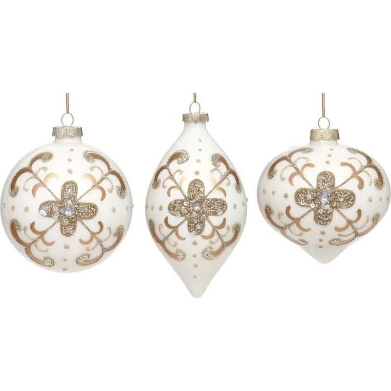 Mark Roberts Christmas 2023 Sparkling Jewel Ornament 4-5”, Assortment of 3