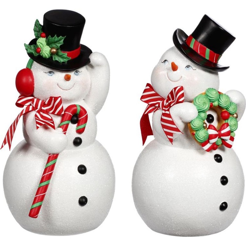 Mark Roberts Christmas 2023 Sprinkle Snowman Figurine 12”, Assortment of 2