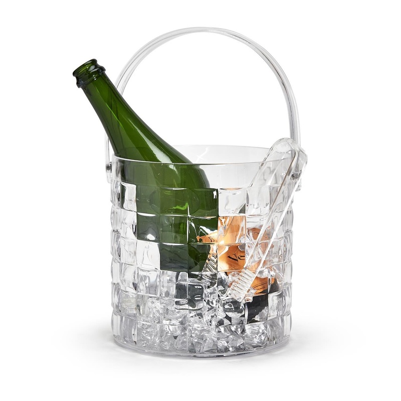 Two’s Company Two’s Company Cubed Double Wall Ice Bucket with Tongs