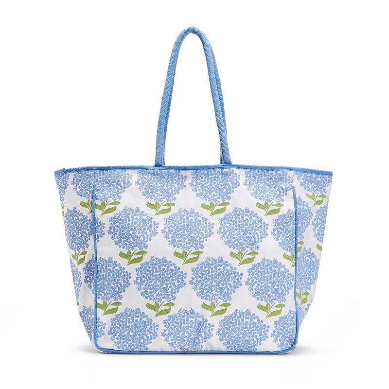 Two’s Company Two’s Company Hydrangea Printed Tote Bag – Cotton Canvas