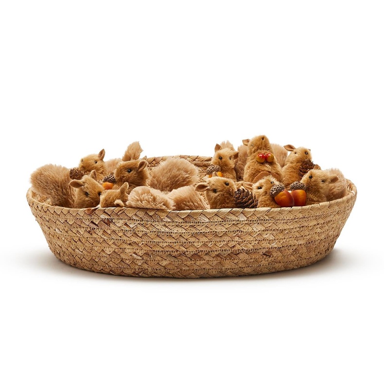 Festive Friends 36-Pieces Squirrel Clip on Ornament/Decor w/ Basket in 3 Designs