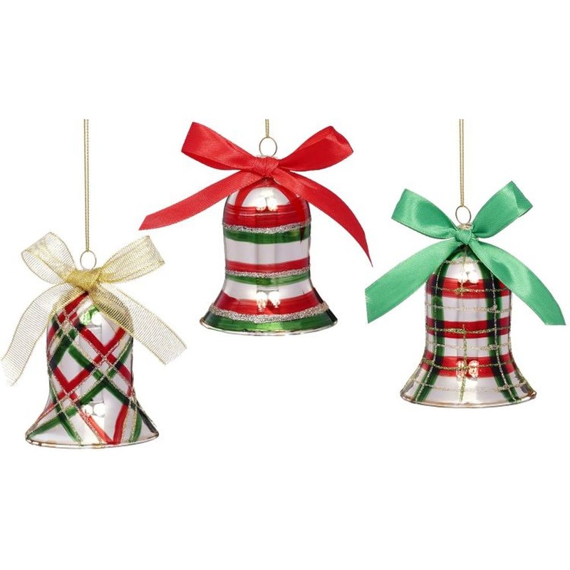 Mark Roberts Christmas 2023 Christmas Bell Ornament 4”, Assortment of 3