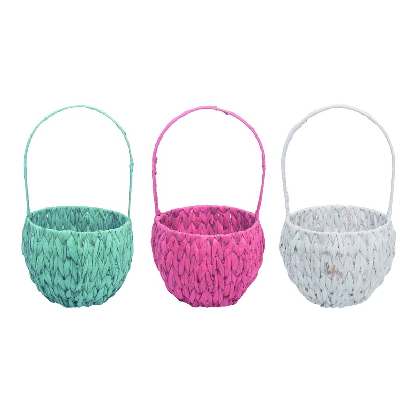 Transpac Colorful Basket, Set Of 3, Assortment