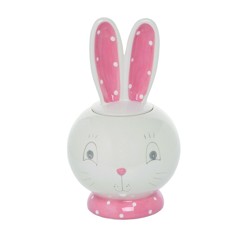 Transpac Dolomite Bunny Ears Cookie Jar