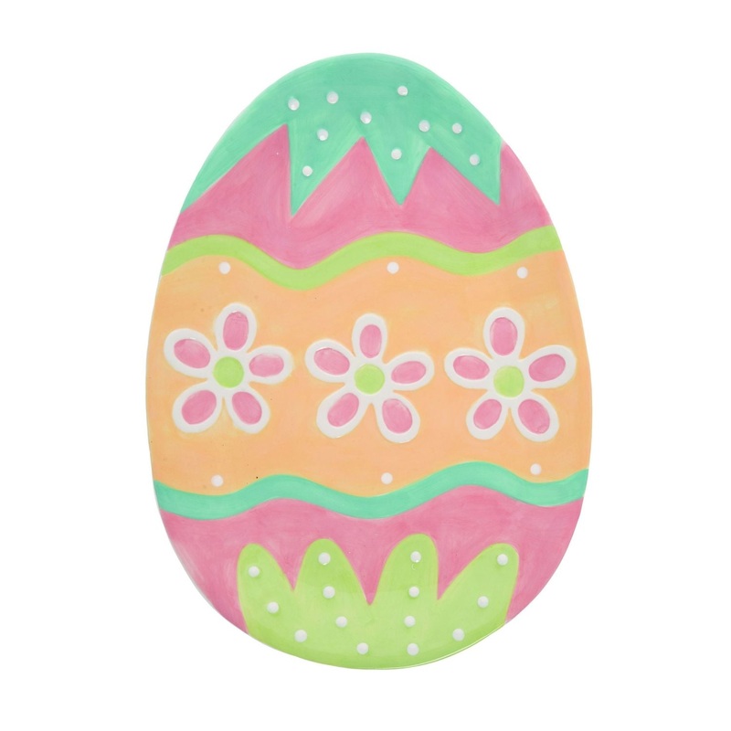 Transpac Dolomite Parade Egg Platter