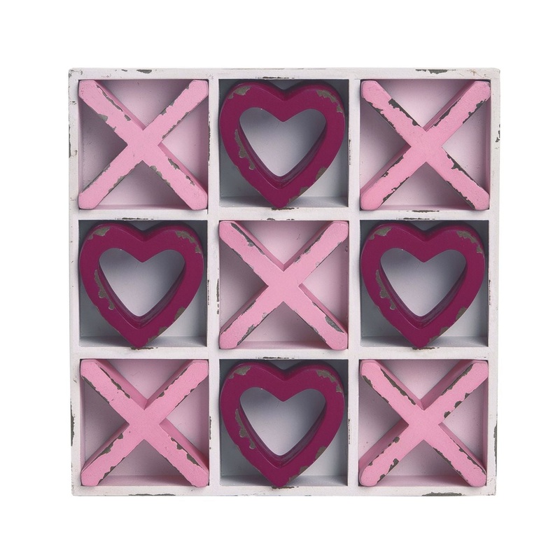 Transpac MDF Valentine Tic Tac Toe Set