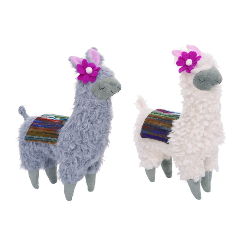 Transpac Plush Llama, Set Of 2, Assortment