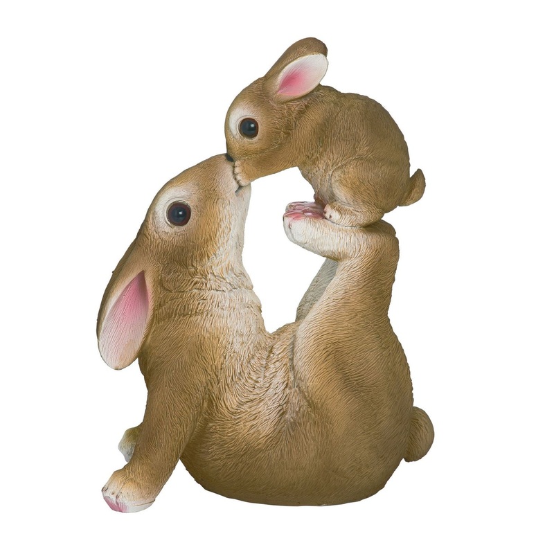 Transpac Resin Bunny Kiss Decor