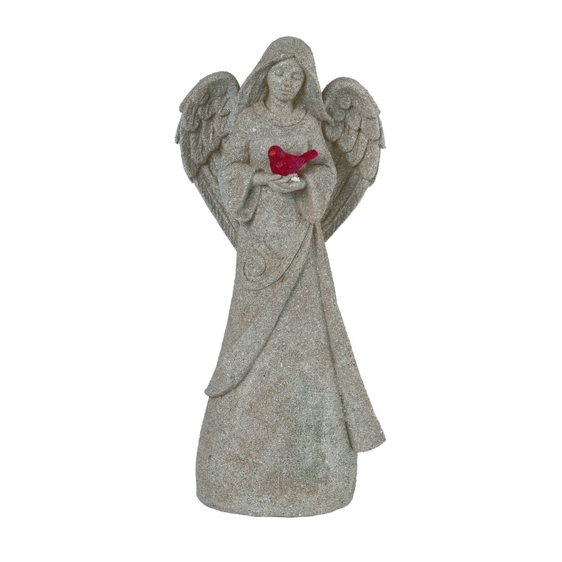 Transpac Resin Cardinal Garden Angel