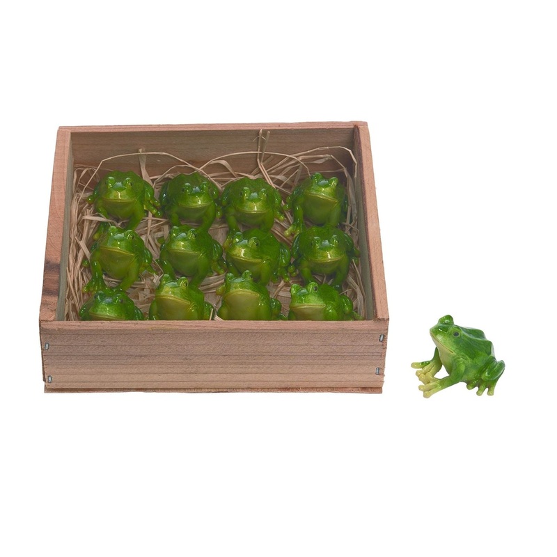Transpac Resin Mini Frogs In Box, Set Of 12