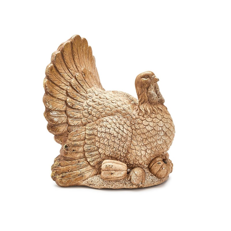 Two’s Company Two’s Company Gold Leaf Turkey Decor – Resin