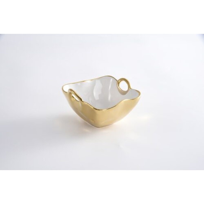 Pampa Bay Golden Handles Square Snack Bowl