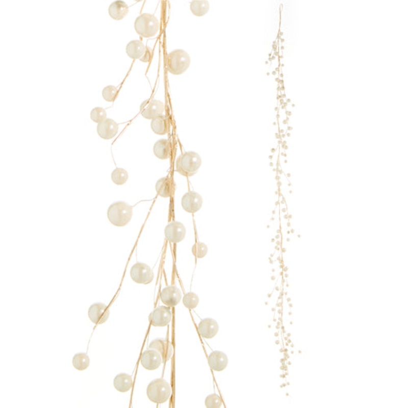 Raz Imports 2023 Charming Holiday 5′ Pearl Garland