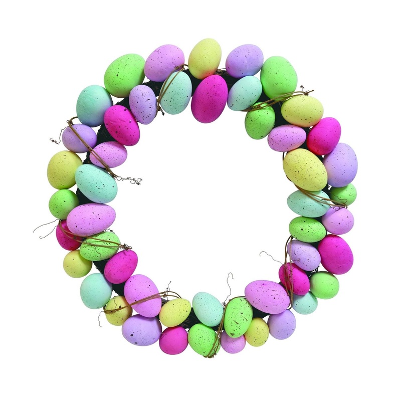 Transpac Bright Easter Egg Parade Wreath
