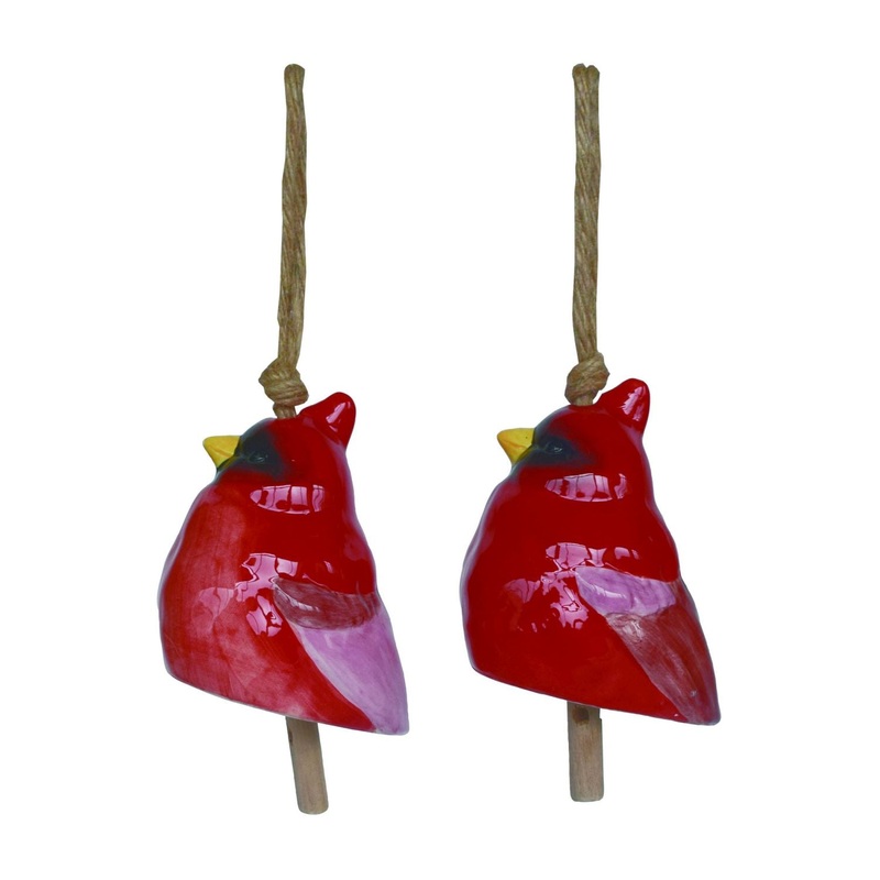 Transpac Dolomite Cardinal Blessings Bell, Set Of 2, Assortment