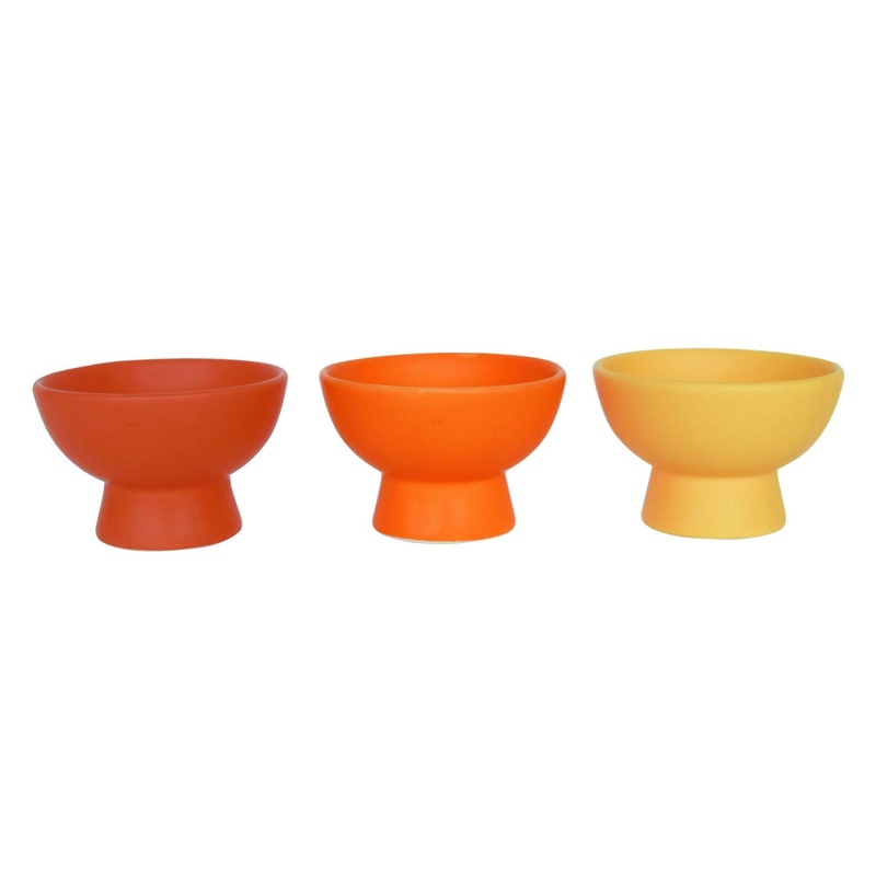 Transpac Dolomite Mod Style Dip Bowls, Set Of 3