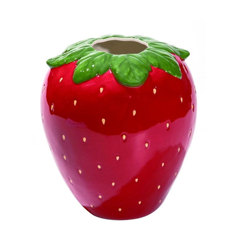 Transpac Dolomite Strawberry Vase