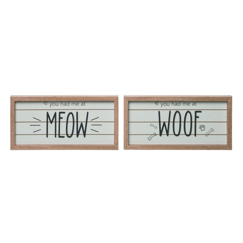Transpac MDF Cabin Pet Wall Decor, Set Of 2, Assortment