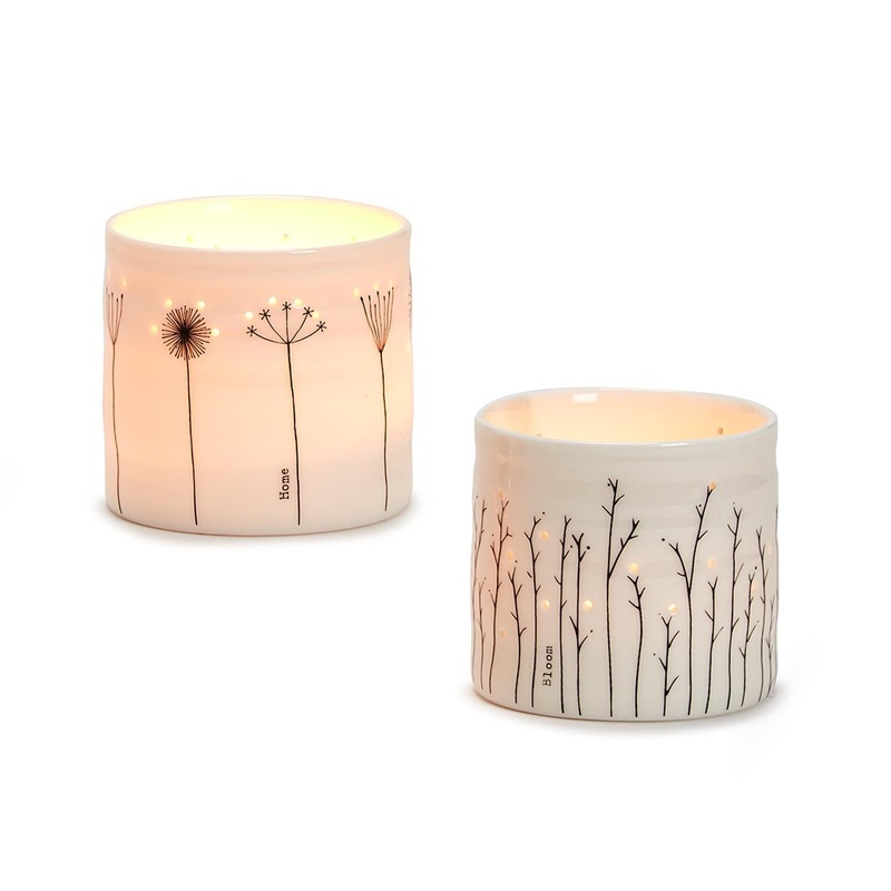 Two’s Company Floral Tea Light Holder In Gift Box Assorted 2 Designs.
