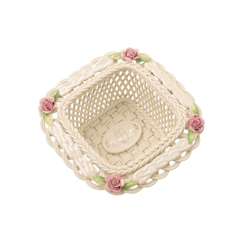 Belleek Claddagh Friendship Basket, 8.5(L) x 7(W) x 1.5(H)
