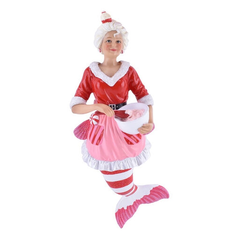 December Diamonds Mermen Santa’s Head Baker Figurine