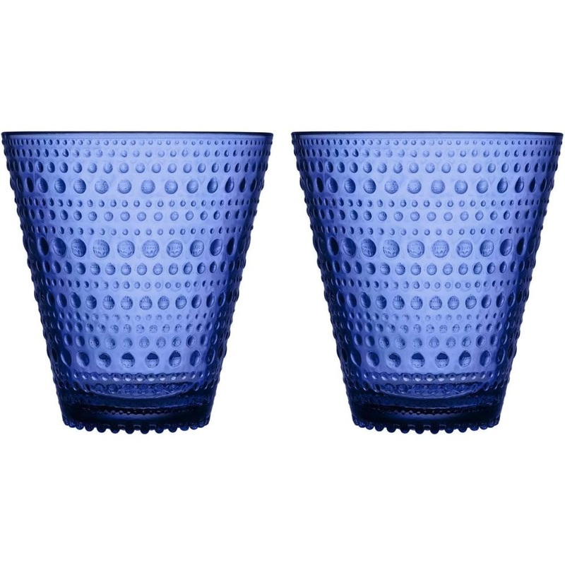 Iittala Kastehelmi Tumbler 30Cl 10.14Oz Ultramarine Blue Set Of 2