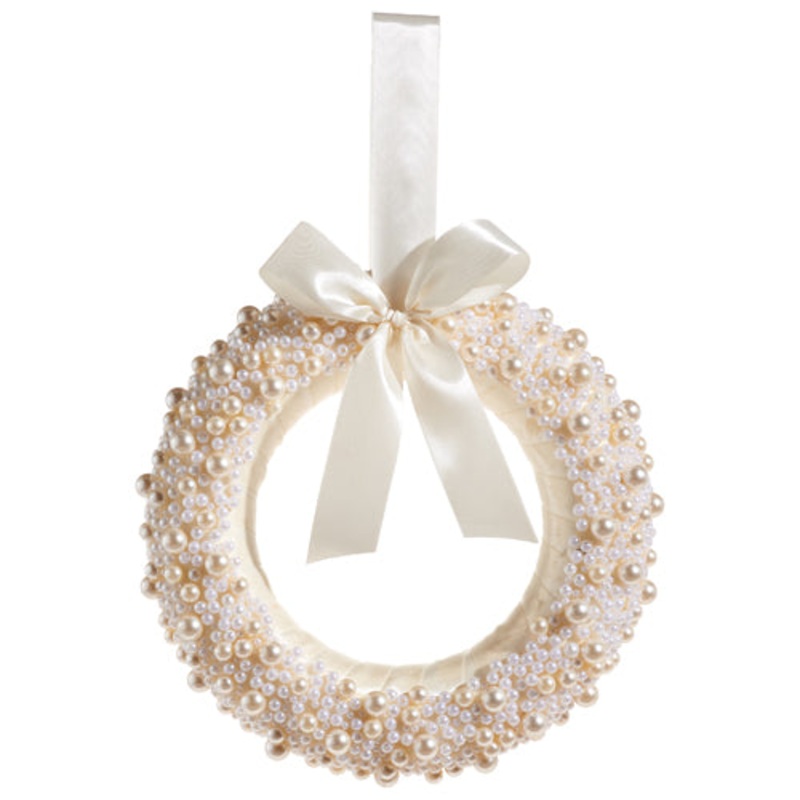 Raz Imports 2023 Charming Holiday 13 Pearl Wreath