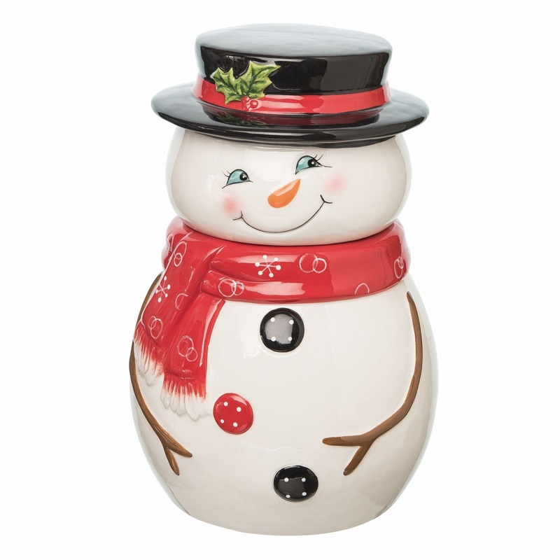 Transpac Dolomite Sweet Snowman Cookie Jar
