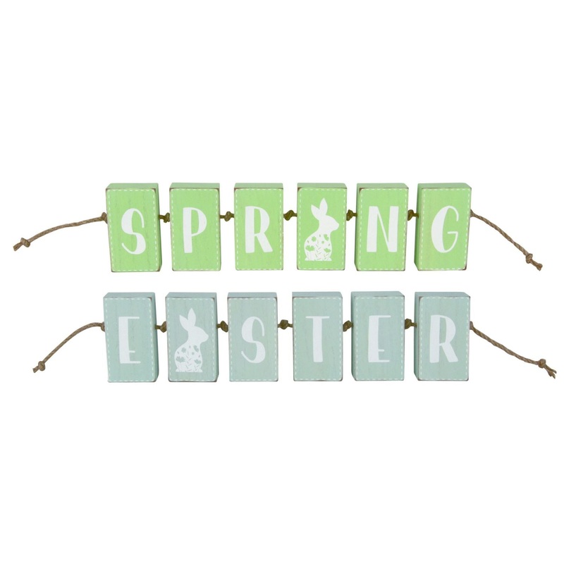 Transpac MDF Block & Rope Decor, Set Of 2, Assortment