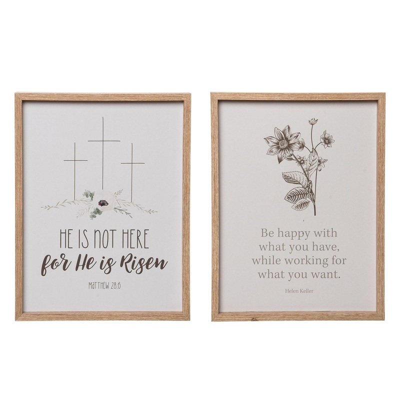 Transpac MDF Reversible Easter / Inspirational Decor
