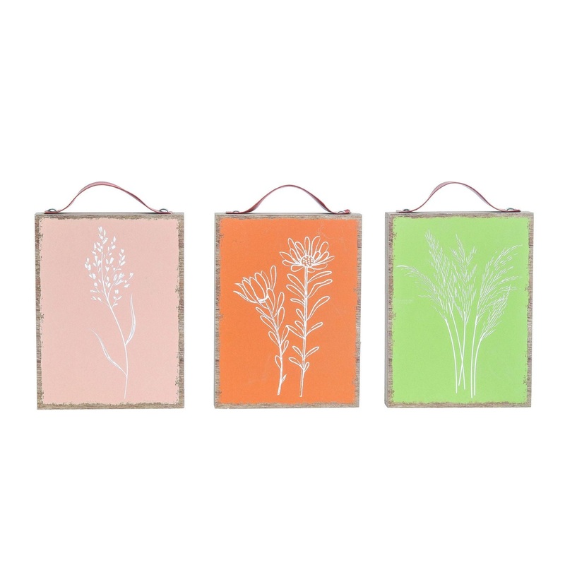 Transpac Wood Crafted Fauna Wall Decor, Set Of 3, Assortment