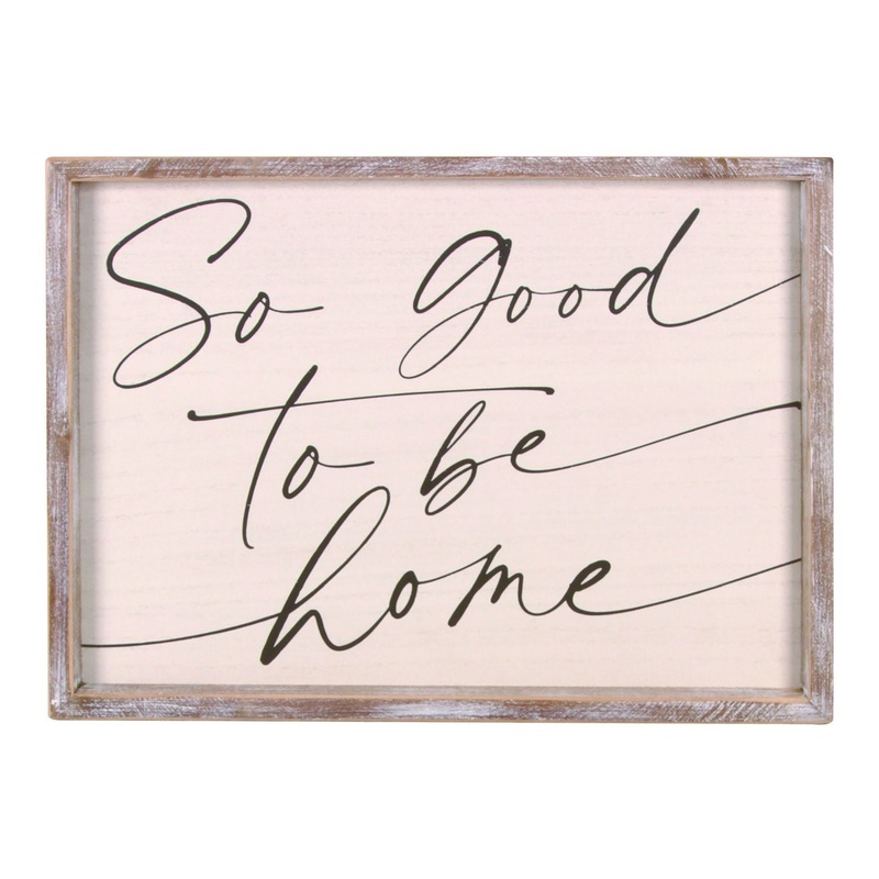 Transpac Wood Good Home Framed Wall Decor