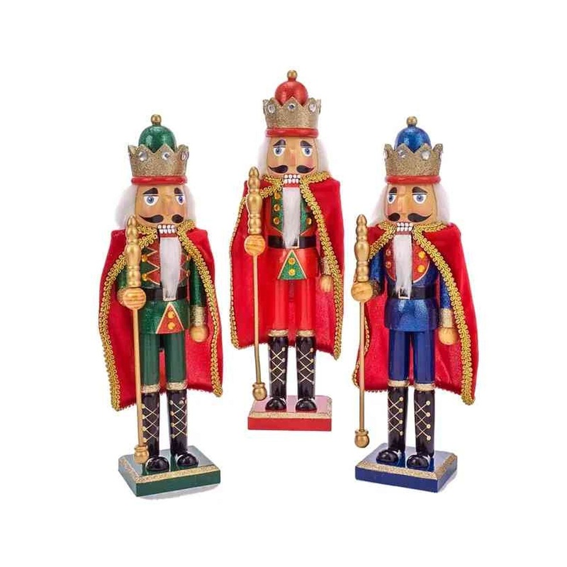 Kurt Adler 15 Nutcrackers With Capes, Set Of 3, Assortment