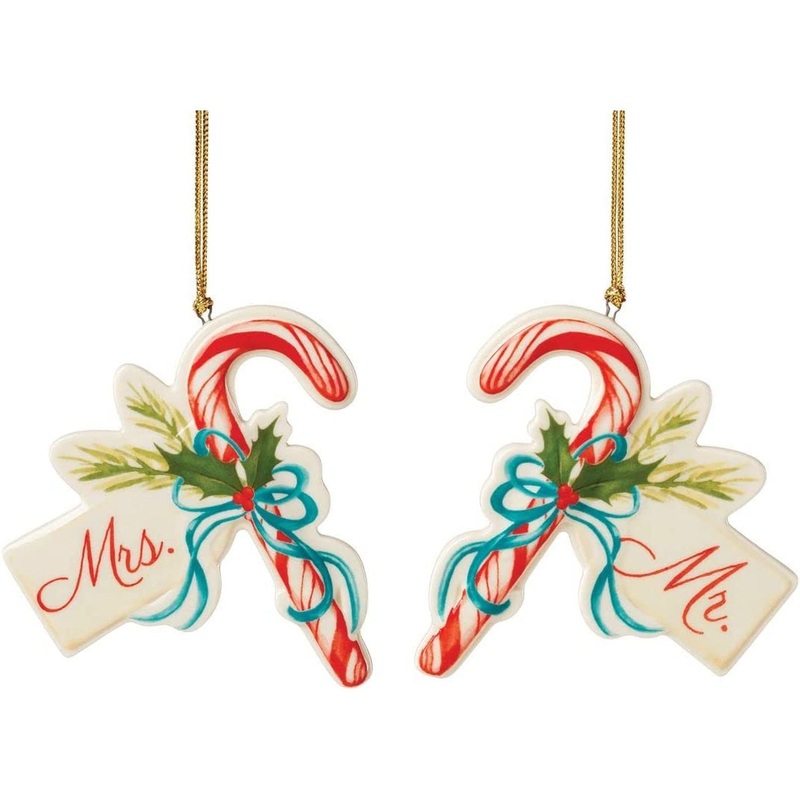 Lenox Mr. & Mrs. Ornament, Set Of 2
